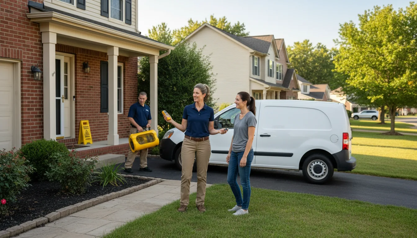 Residential water damage restoration in Olive Branch, IL